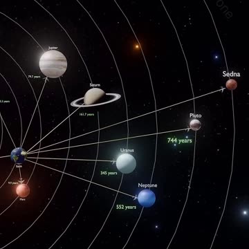 How long commercial airplane would take to reach each planet, if possible