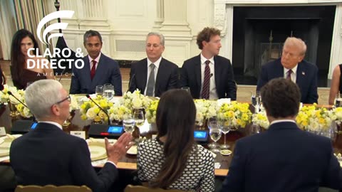 🇺🇸🔥 Cena histórica en la Casa Blanca: Trump y Melania junto a Bill Gates, Tim Cook y Mark Zuckerberg