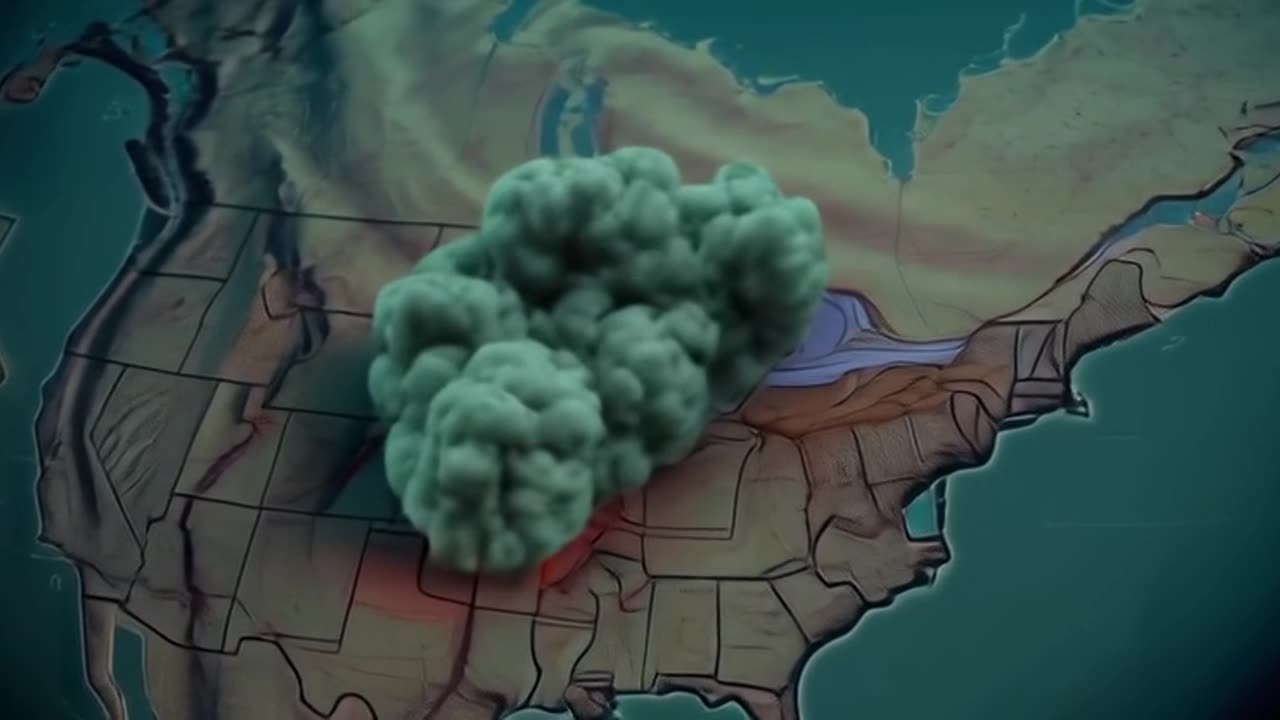 bomb blasting in America world map explain