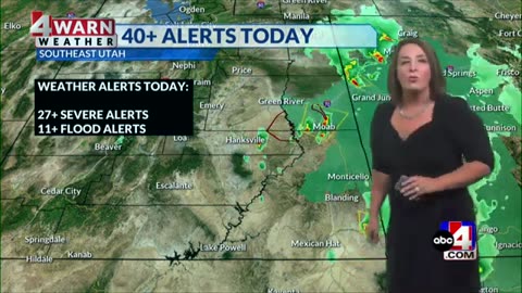 Isolated strong storms across southeast Utah, with rain chances moving further north into the weeken
