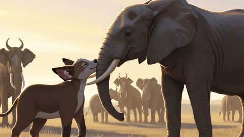 Elephant Saves Lion Cub Unlikely Friendship
