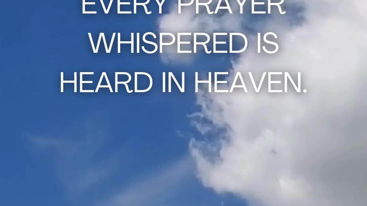 Don’t underestimate the power of your prayer.