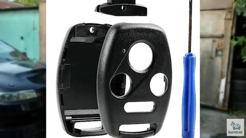 Cutting NOT Required - Key Fob Keyless Entry Remote Shell Case & Pad fits Honda
