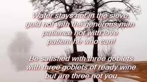 Water stays not