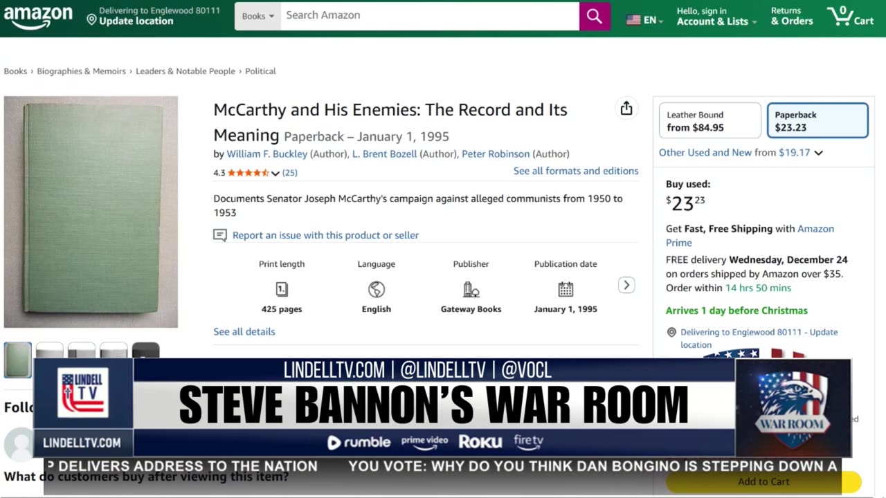 LIVE: STEVE BANNON'S WAR ROOM AM