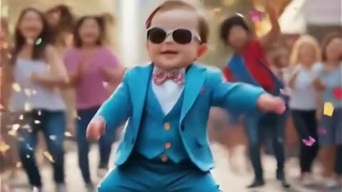 Baby Dancing Gangnam Style 🍼💃 | Cutest PSY Dance Ever! #Shorts #cutebaby #funnyshorts #gangnamstyle