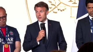 Macron calls violent clashes after PSG's win 'unacceptable'