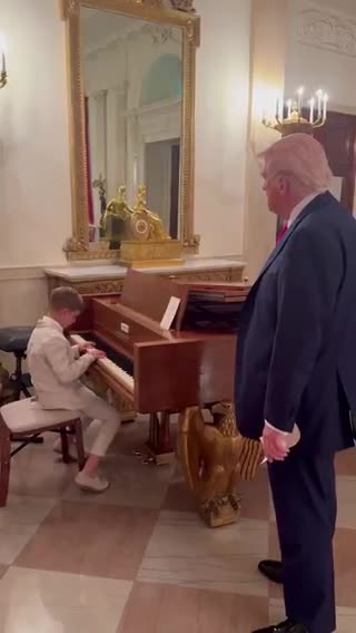 Theo debuting his first original composition for Grandpa last night at The White House 🥰
