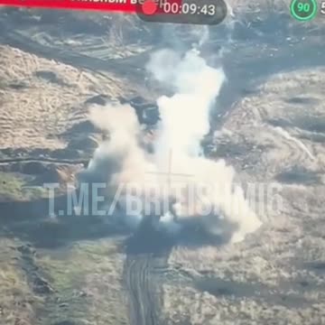 Carful of Russian Soldiers Hits Mine at Speed