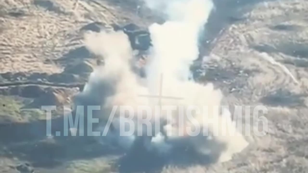 Carful of Russian Soldiers Hits Mine at Speed