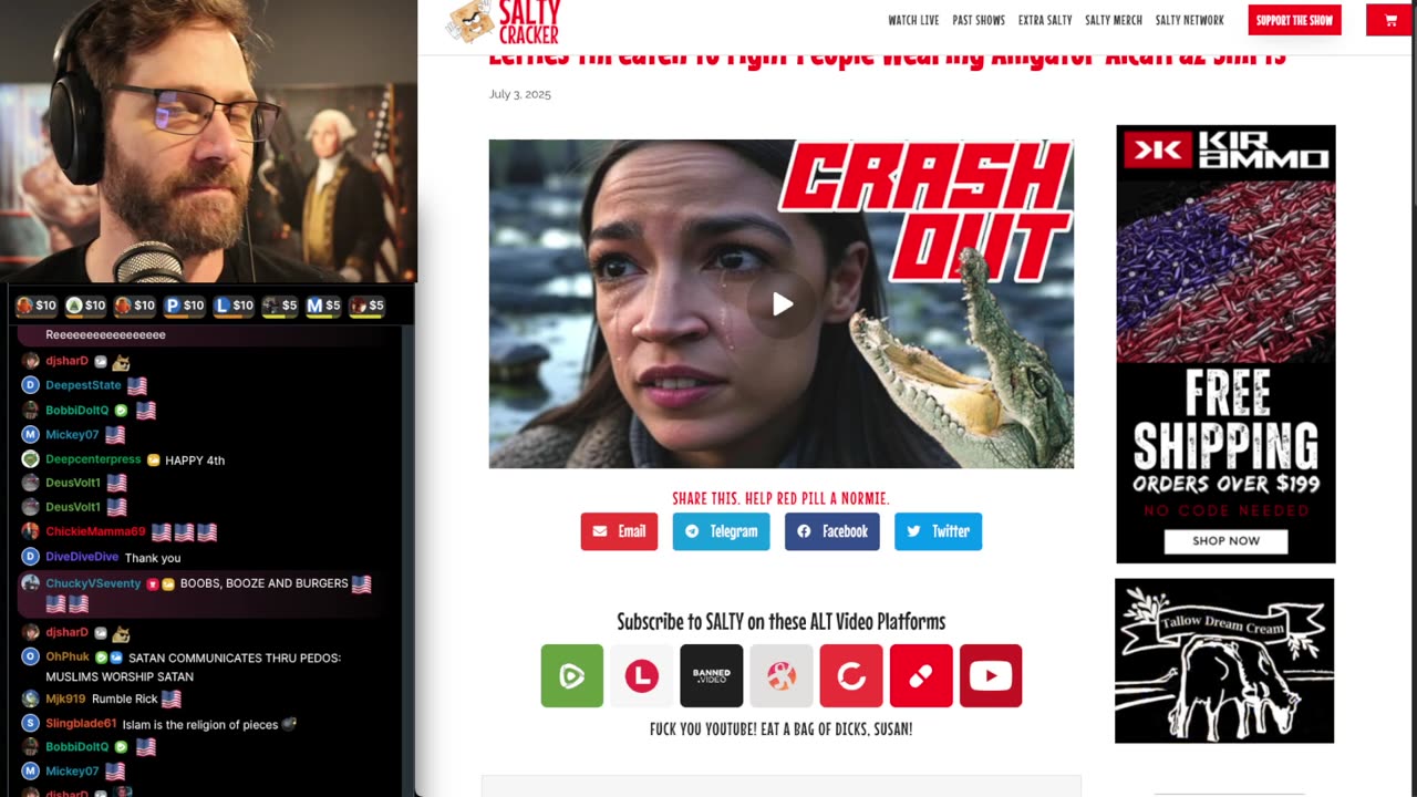 TheSaltyCracker: MERICA Fuck YEAH ReeEEeeStream! 07-04-25 .......