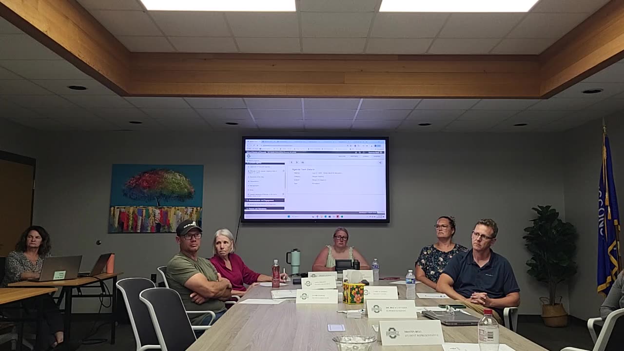 Osceola WI School District Board Meeting 27AUG2025