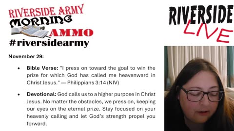 Riverside Morning Ammo Daily Devotional 11.29.25