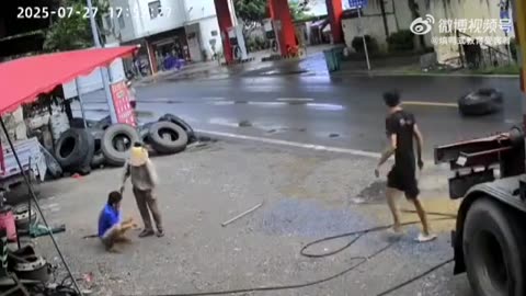 Over inflated tire explodes