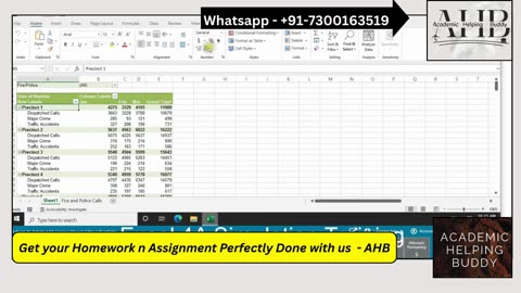 Excel 4A Simulation Training | Fire and Police Calls | MyLab IT