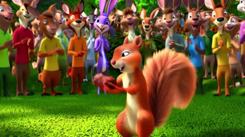 Squirrel Beatboxes with Acorns in Front of Wild Forest Audience!