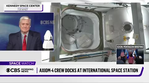 Axiom-4 crew docks at International Space Station