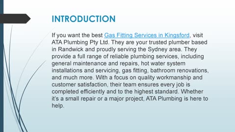 Best Gas Fitting services in Kingsford