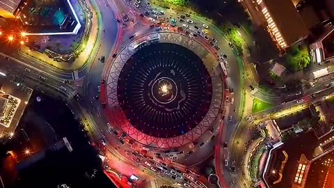 4k Night City Views in INDONESIA