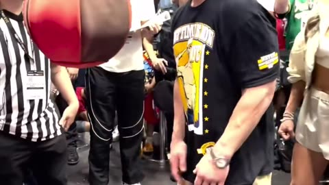 John Cena's moment at the punch machine