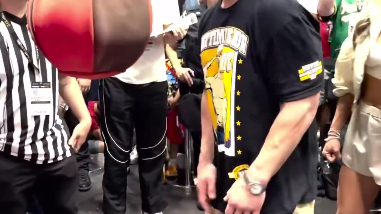 John Cena's moment at the punch machine