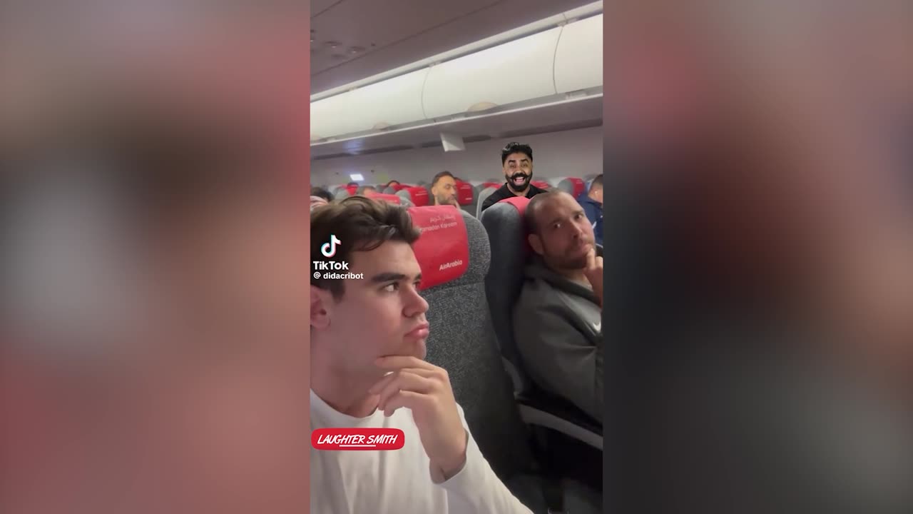 Airplane Fight Unruly Passenger Shouting Chicken Noises
