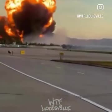 Moment UPS plane crashed and exploded in Kentucky