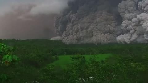 Mount Semeru eruption in East Java