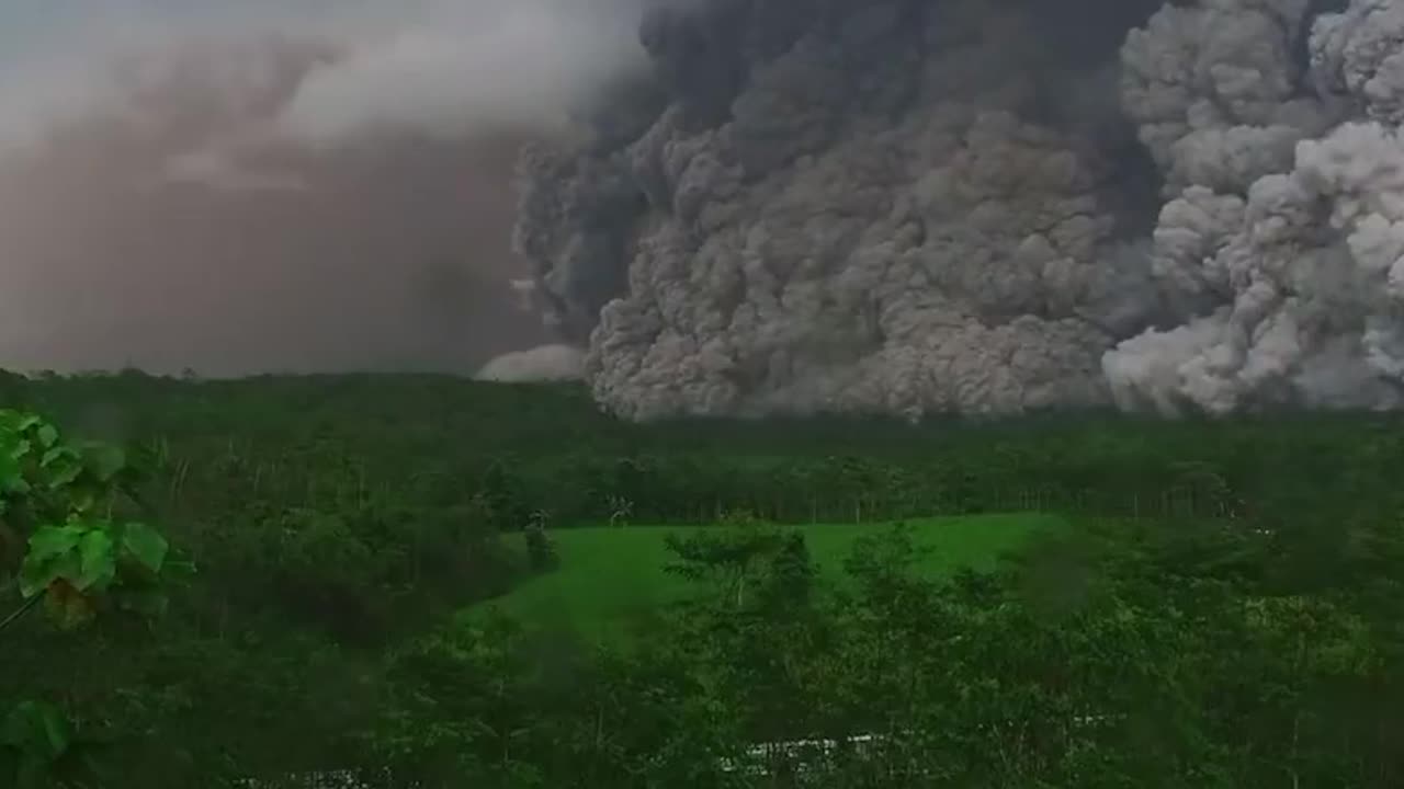Mount Semeru eruption in East Java