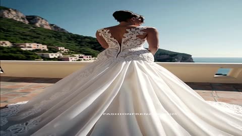 Princess bridal dress with waist-cinching silhouettes fit for coronations 💎✨