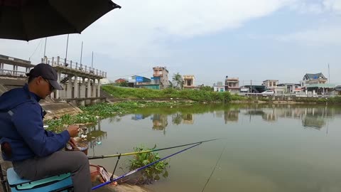 Catfish Spin Fishing in River Deep Ends
