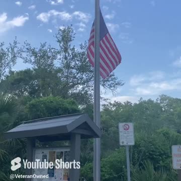 Flag at Half-Staff at Erna Nixon Park, Melbourne, FL for Pope Francis RIP Pope Francis
