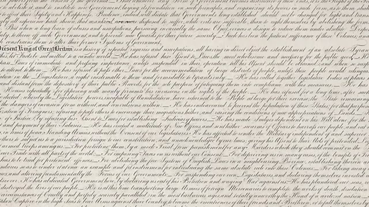 Engraving of John Trumbull's Declaration of Independence
