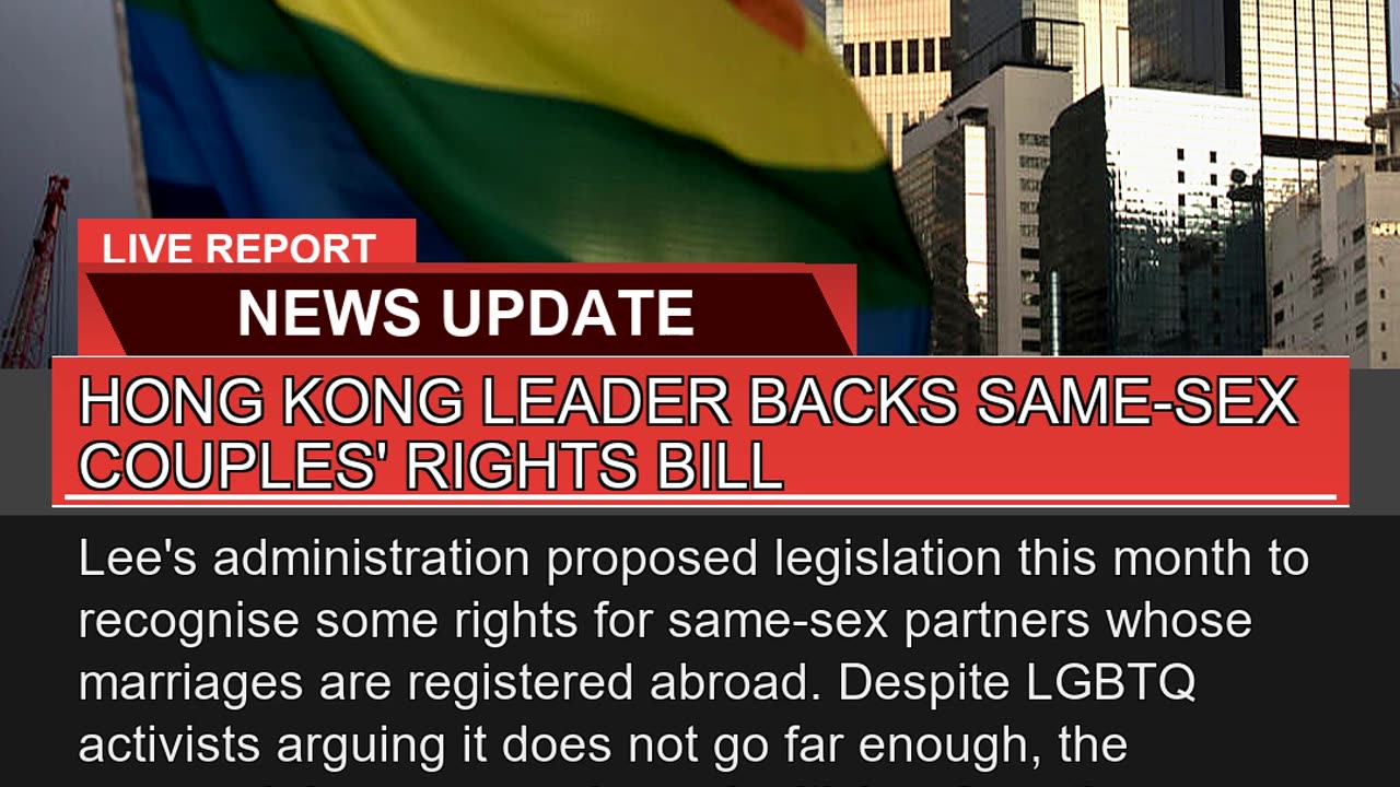 Hong Kong Leader Backs Samesex Couples Rights Bi