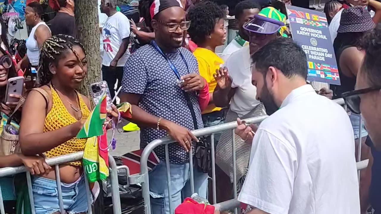 Zohran Mamdani at the 58th Annual New York Carnival Parade.