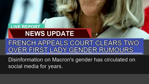 French Appeals Court Clears Two Over First Lady Ge