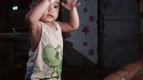 Isaiah's Adorable "Peek-a-boo!" Dance!