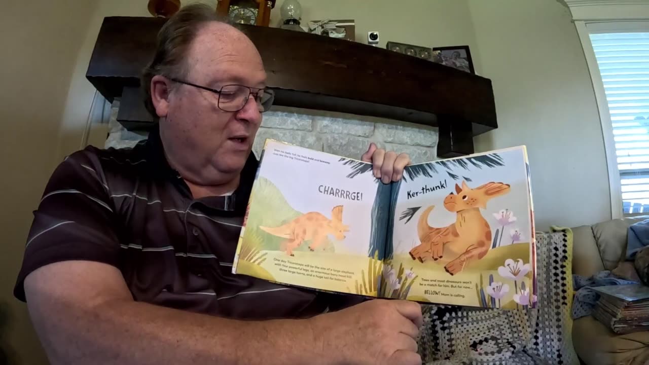 A Dinosaur's Day Triceratops Follows It's Herd