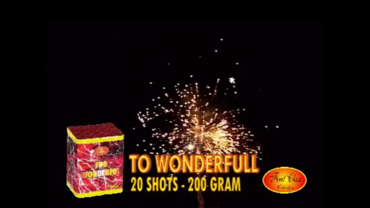 First Class - Too Wonderful - 20 Schots Vuurwerk Cake