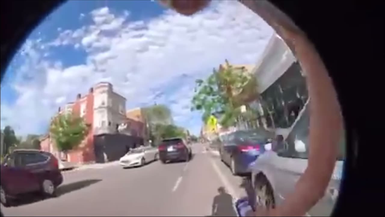 Mountain Biker Collides With Pedestrian And Takes A Tumble