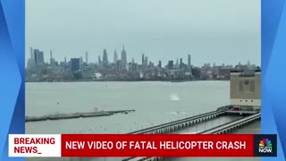 Video shows moment helicopter crashes into Hudson river