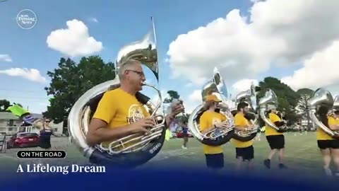 66-year-old achieves dream of making the LSU marching band