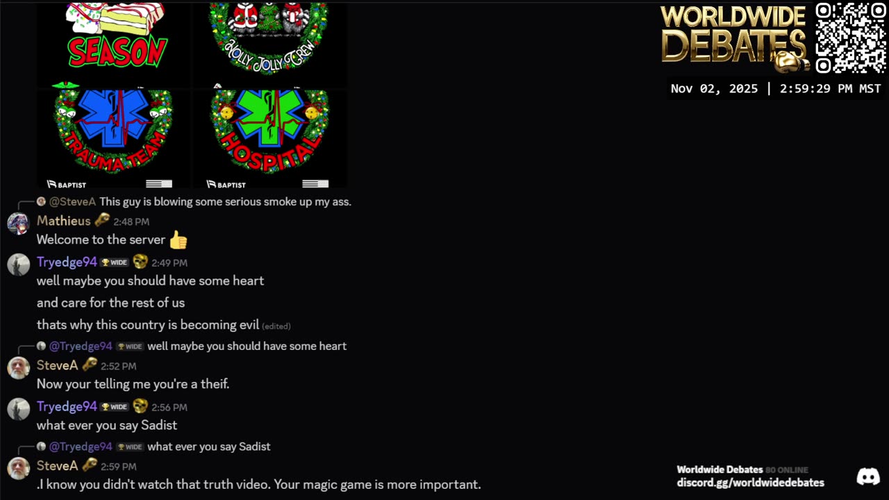 0144 WIDESTREAM - Worldwide Debates - YouTube/Twitch/Rumble