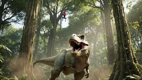 Spider-Man vs Dinosaur 🦖 Epic Jungle Battle | 3-Minute Action Story