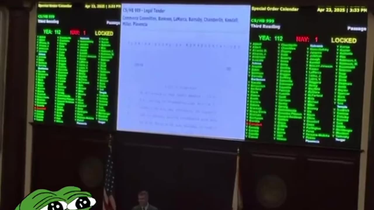 Florida passed HB 999, which designates gold and silver as legal tender in Florida