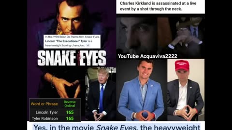 Charlie Kirk "Death" Connected To Snake Eyes Movie!