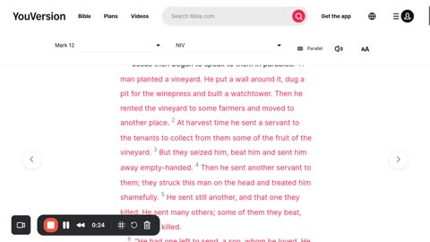 Mark 12 Parable of the Tenants