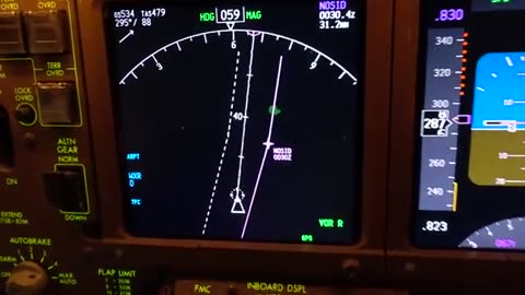 Pilots' view of a thunderstorm over the Atlantic Ocean