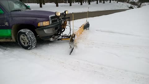 Snow plowing residential drive way