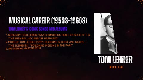 Tom Lehrer: The Harvard Math Wiz Who Roasted the World With Songs!